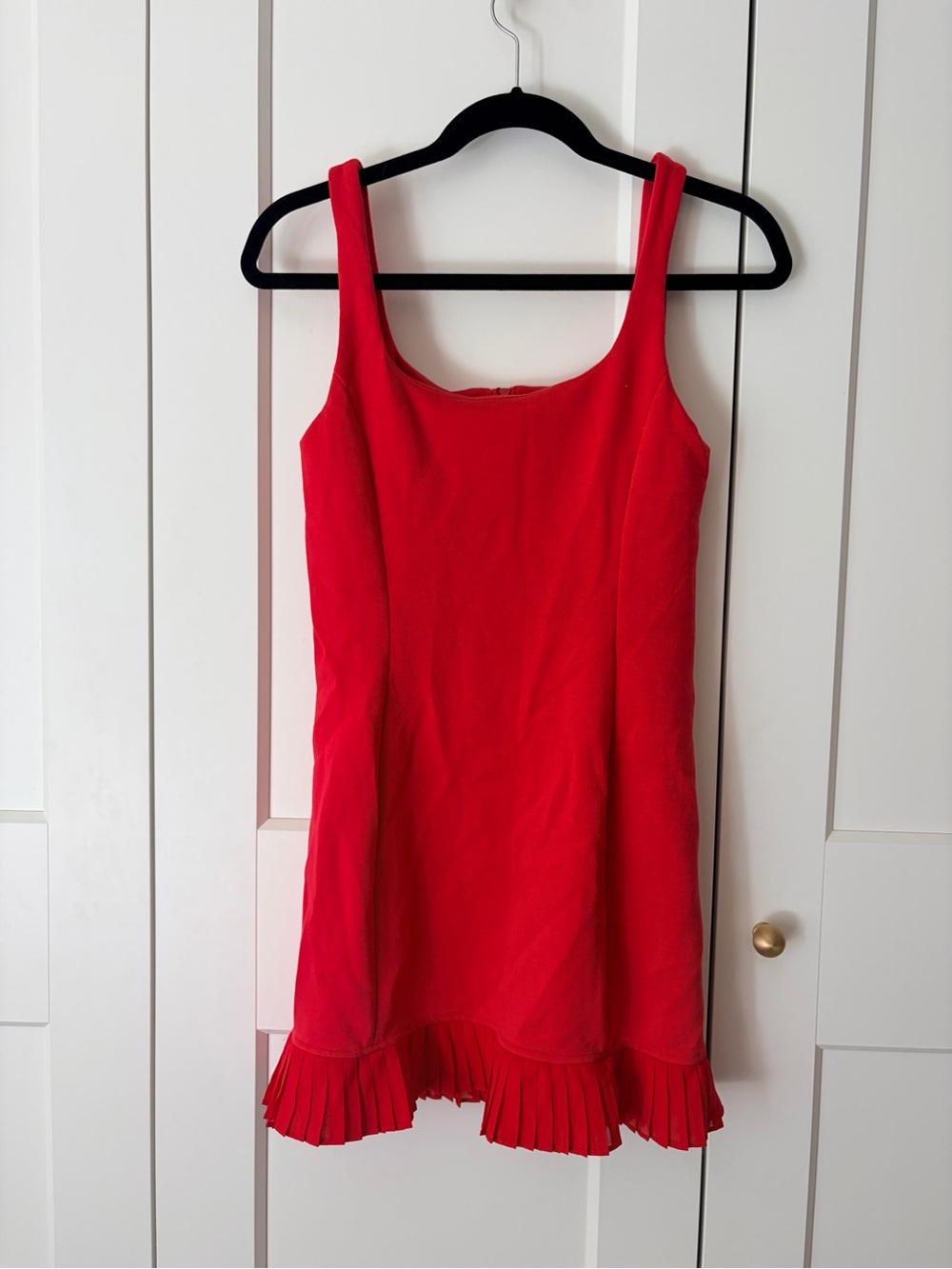 Carbon38 Red Tomato Scuba Pleated-Hem Tennis Dress | XS - Picture 4 of 7
